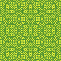 Vector Illustration. Pattern With geometric Ornament, Decorative Border. Design For Print Fabric. Paper For Scrapbook. Green yellow color