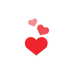 Heart love icon design template vector isolated
