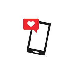 Online dating icon design template vector isolated