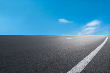 Road surface and sky cloud landscape..