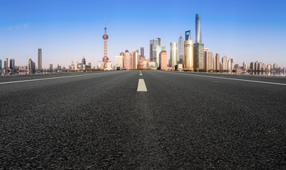 Obraz premium Urban Road, Highway and Construction Skyline..