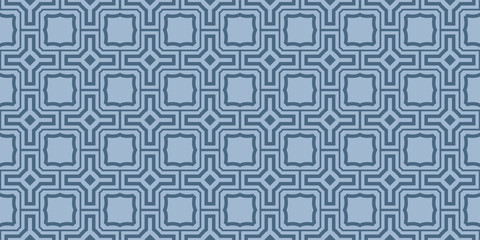 Modern Decorative Seamless Abstract Geometric Pattern. Vector Colored Illustration. Paper For Scrapbook. Pastel blue color