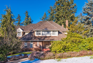 Luxury house at Spring in Vancouver, Canada.