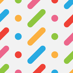 colorful shapes seamless flat vector background