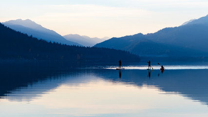 Paddle boat on the Eerie Lake