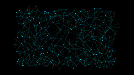 Triangles vector shapes, circles and black background