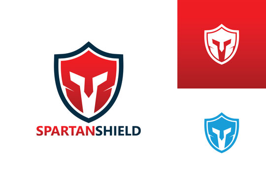 Spartan Shield Logo Template Design Vector, Emblem, Design Concept, Creative Symbol, Icon