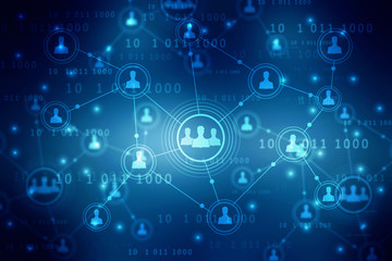 Obraz premium 2d illustration Business Network 