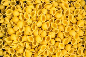 Background of A pile of conchiglie paste shells