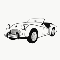 roadster isolated on white background