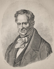 Alexander von Humboldt - Illustration from 1848 - 255306279