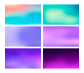 Collection of Vector Blurred Backgrounds.
