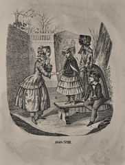 Dress fashion - Illustration from 1848 - 255306811
