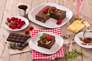 Chocolate cake. 