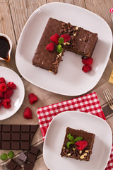 Chocolate cake. 
