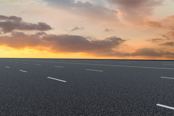 Road surface and sky cloud landscape..
