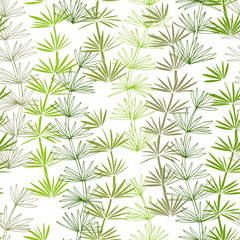 Naklejka na ściany i meble Seaweed. Seamless vector pattern with underwater plants. Abstract floral background.