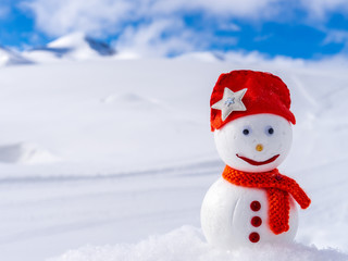 Image of a snowman. Handiwork.