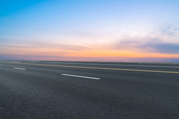 Fototapeta premium Road surface and sky cloud landscape..