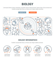 Vector Banner of the Biology.