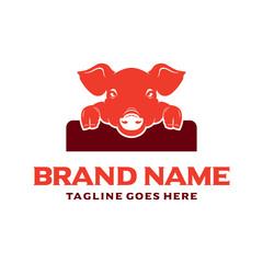 pig head logo