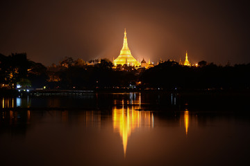 The Shwedagon Pagoda one of the most famous pagodas in the world the main attraction of Yangon. Myanmar’s capital city. Shwedagon referred in Myanmar as The crown of Burma
