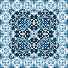 Azulejos Tile Vector Seamless Pattern