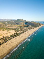 Aerial Drone View Patara Beach Coast Sand Dune V