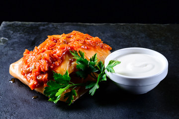 national dish cabbage and meat stuffed cabbage