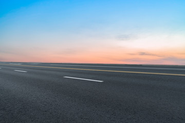 Fototapeta premium Road surface and sky cloud landscape..