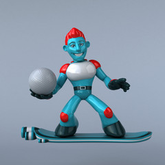 Red Robot - 3D Illustration