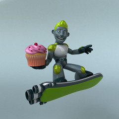 Green Robot - 3D Illustration