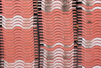 Stack of Old Roof Tiles for construction