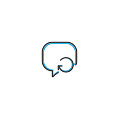Speech bubble icon design. Interaction icon line vector illustration