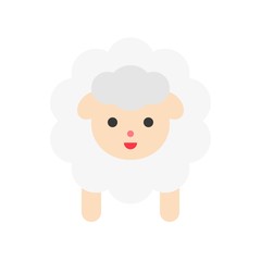 Sheep vector, Isolated Easter flat style icon