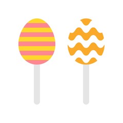 Chocolate egg vector, Isolated Easter flat style icon