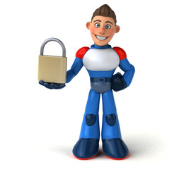 Naklejka premium Super modern superhero - 3D Illustration