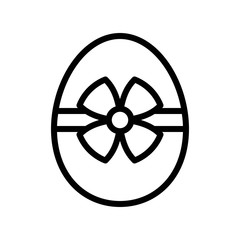 Obraz premium Easter egg vector, Easter line icon editable stroke