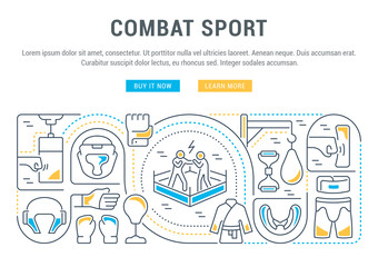 Vector Banner of the Combat Sport.