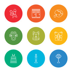 outline stroke american football mark, american football, american football field, padded shirt, back protection, pad, helmet, sportive lockers, cheerleader jump, vector line icons set on rounded