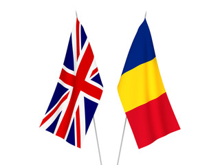 Great Britain and Romania flags