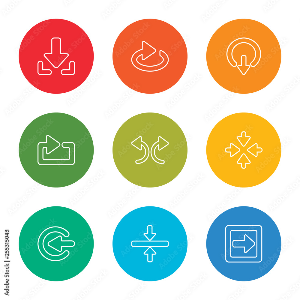 Poster outline stroke right direction, horizontal merge, enter up, minimize arrows, splitting arrow, loopin