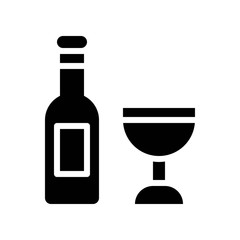 Wine vector, Isolated Easter solid style icon