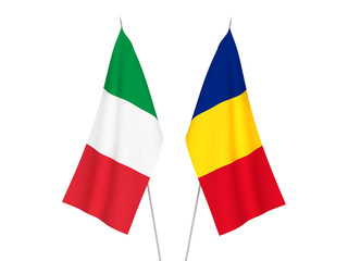 Italy and Romania flags