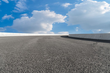 Road surface and sky cloud landscape..