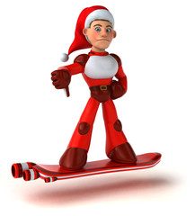 Fun super Santa Claus - 3D Illustration