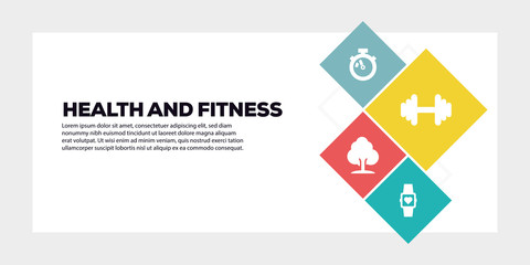 HEALTH AND FITNESS BANNER CONCEPT