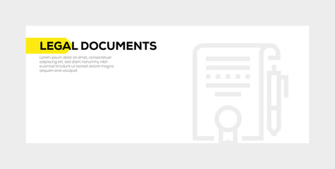 Naklejka premium LEGAL DOCUMENTS BANNER CONCEPT