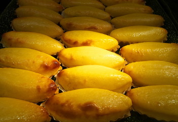 Tokyo,Japan-March 15, 2019: Sweet potato tart or Confection made from sweet potatoes in Japan