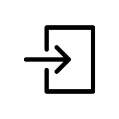 Arrow icon simple flat style outline illustration